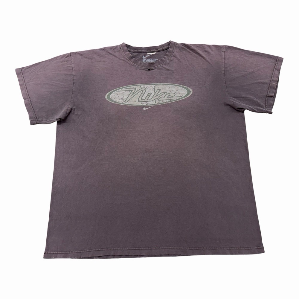 Nike Loose Fit Center Swoosh T Shirt Men’s XL Brown Sun Faded Distressed