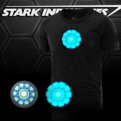 Iron Man LED T-shirt Sound Activated Equalizer Flashing Costume Party Cosplay