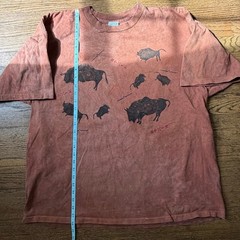 Vtg Andrea Bragg Designs 90’s Distressed Buffalo Graphic Tee Size XXL