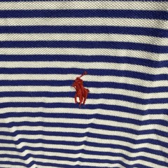 Polo Ralph Lauren Red White Blue USA Collar Golf Shirt Striped Preppy Mens Large
