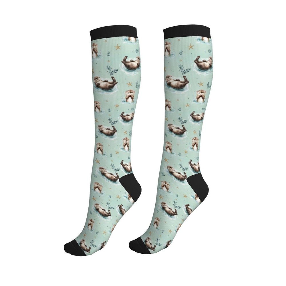 Otter Compression Socks Knee High Circulation Support Socks For Women Men Ath…