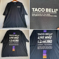 Taco Bell T-Shirt 2XL Live Mas Est 1962 Cali Double Sided Tee Fast Food Uniform