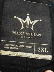 Maxi Milian New York “23” Black 2XL Long Sleeve Shirt Mesh Over Black /White