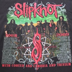 Vintage Slipknot Shirt Mens XL Black All Hope Is Gone 2009 Tour Anvil Band Tee