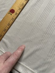 Vintage 90s Southpole Mens Medium Sheer Satin Striped Baggy Fit Shirt Light Gray