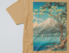 100% Cotton Tee – Regular Fit – Unisex – Japan’s iconic Mt Fuji Landscape