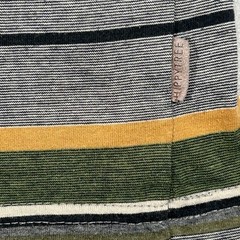 HippyTree T-Shirt Mens L Gray Green Striped Pocket Vintage Blend Surf & Stone Co