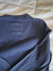 Abercrombie Long Sleeve Crew Shirt Mens Large Blue Muscle Moose Y2K Vintage