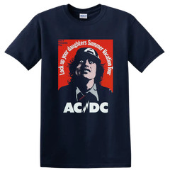 ACDC Rock Band T Shirt Summer Vacation Tour Tee Music Graphic