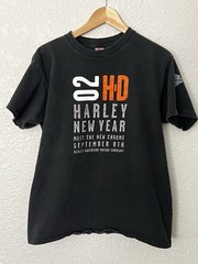 Harley Davidson T Shirt Black Large 02 HD 100% Cotton Short Sleeve