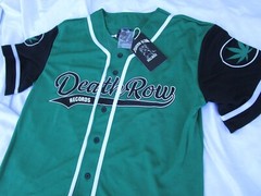 Death Row Records 91 Baseball Jersey Men’s Pot Leaf Marijuana Snoop Dogg Tupac