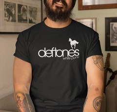 Def Tones T-Shirt White Pony Legendary Metal Rock Band Ohms Diamond Eyes Gore