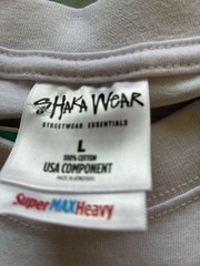 Shaka Wear Super Max Heavyweight White Cotton Knit Crew Neck T-Shirt Men L