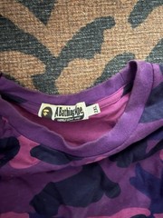 A Bathing Ape Camouflage Purple Pink Black Long Sleeve T-Shirt 2XL Used