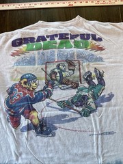 Vintage Grateful Dead Liquid Blue Hockey Tie Dye T Shirt 1994 XXL. 2XL Faceoff