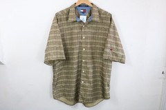Tommy-Hilfiger-Jeans Plaid Shirt | Vintage 2000s Camp Collar Short Sleeve Button