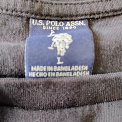 US Polo Assn USPA Black Long Sleeve Shirt Mens Large