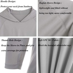 UPF50+ Mens Sun Shirts Long Sleeve T-Shirt Outdoor Sports Skin Protection Hoodie