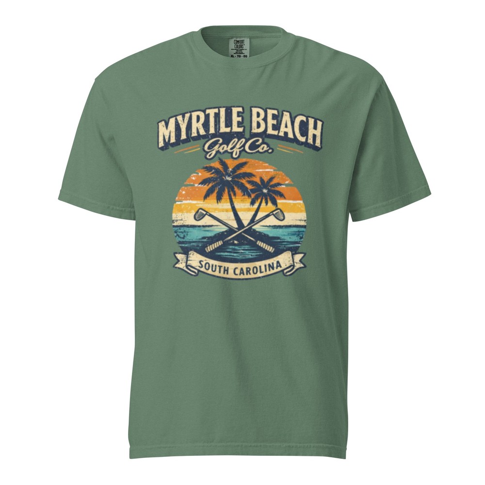 Myrtle Beach Golf Shirt Vintage Coastal South Carolina Premium Golf Tee