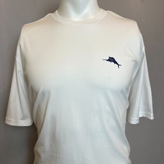 Tommy Bahama Shirt Mens Large XL White Short Sleeve Sailboat Ocean T-Shirt