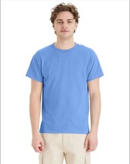 Hanes 5170 5XL EcoSmart Crewneck Short Sleeve Tee Pit to Pit 31″ Carolina Blue