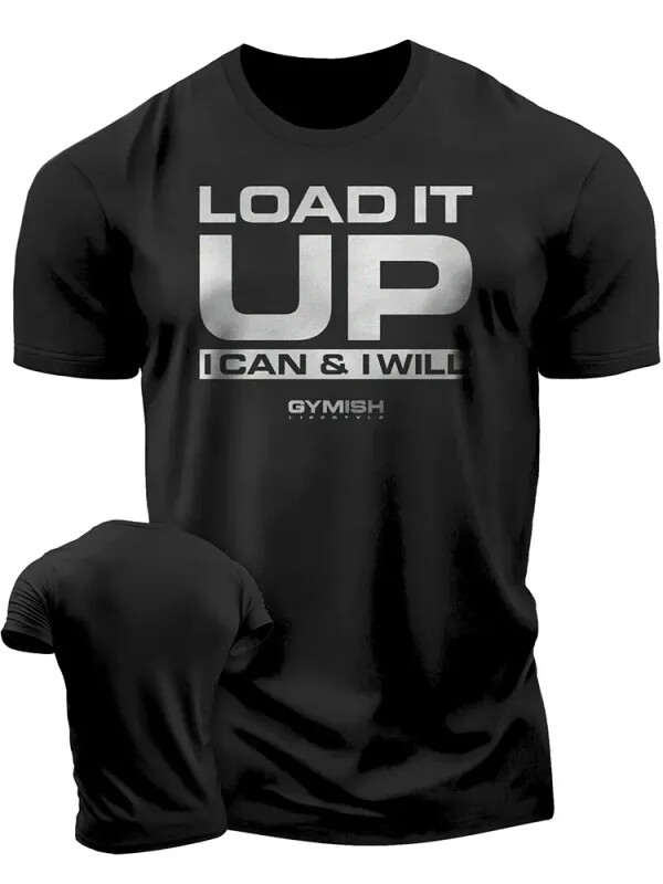 Men’s Gym T-Shirt Training Heavy Weight Lifting 3D Printed Fitness Running Top T