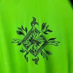 VINTAGE Waves Australia Swim Shirt Mens Size XL Green Black Short Sleeve 5919