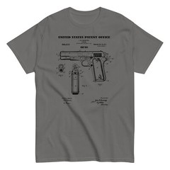 1911 PISTOL PATENT, 45 cal GUN Unisex Classic T-Shirt