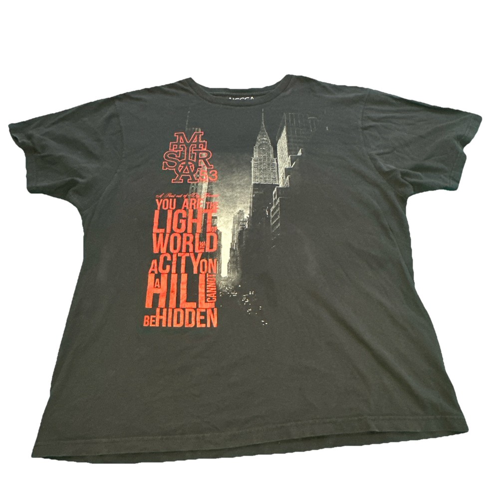MECCA T Shirt Mens 3XL Black Take Over The City Graphic Hip Hop 100% Cotton