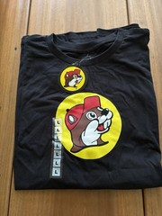 NEW Buc-ees T-Shirt Mens Large Black Graphic Print Beaver Logo Short Sleeve Tee