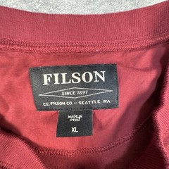 CC Filson Shirt Mens XL Red Double Layer Henley Outdoors Thermal Long Sleeve