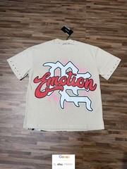 MEN WOMEN BEIGE EMOTION HIP HOP T SHIRT HIGH STREET HERO GRAPHIC PRINT TOPS TEE