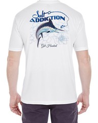 Salt Addiction t shirt Short Sleeve Micro Fiber saltwater marlin Fishing uv 30+