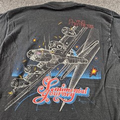 Vintage 90s Sentimental Journey Airplane Jet Black Size large T-Shirt