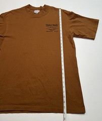 Vintage 90s Tee Jays Sof Tee Taylor Made USA Graphic Shirt L Brown