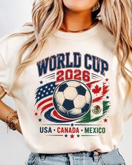 World Cup 2026 Shirt, USA Canada Mexico Soccer Fan Tee