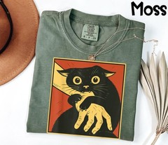 Comfort Colors Ungovernable Cat Shirt Funny Black Cat Biting Hand Tee Viral