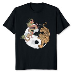 NEW LIMITED Asian Dragon Tiger Yin Yang Tiger Design Gift Idea Tee T-Shirt S-5XL