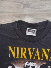 Nirvana Kurt Cobain The Roxx Rock Band T-Shirt Mens (L) Single Stitch Grunge