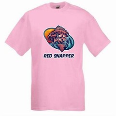 Fishing Red Snapper Trout Fish Humour Novelty T Shirt Various Colours And Sizes