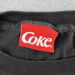 Vintage Coke Coca Cola Polar Bear Fireman T-Shirt Mens L (fits M) Black USA 90s
