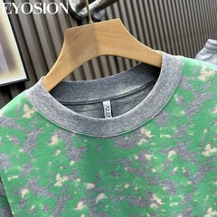 Men Camouflage Tie Dye Cotton Crew Neck T-Shirt Short Sleeve Casual Summer Tee
