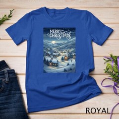Christmas Church in the Mountains A Peaceful Scene #4 Funny Unisex T-shirt