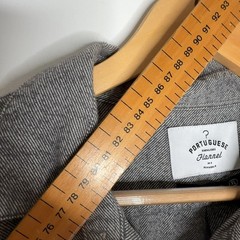 Portuguese Knowledge Flannel Men’s Long Sleeve Shirt XL Grey Cotton