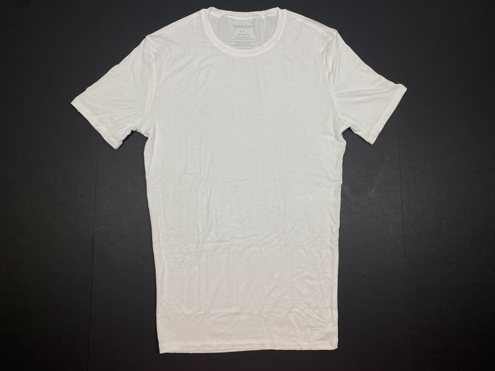 Tommy John Second Skin Stay Tucked T Shirt – Crew Neck – Small – White