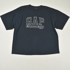 Vintage Gap God Answers Prayers Jesus John 14:14 T Shirt Mens XL Black 90s