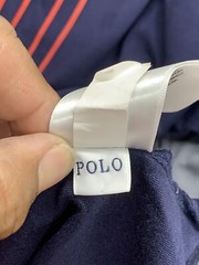 Polo Ralph Lauren Men’s Long Sleeve Hooded Tee Shirt Large Navy Spell Out