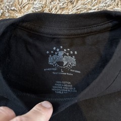 Universal Studios Shirt Large L Black Logo Print Short Sleeve Cotton Soft