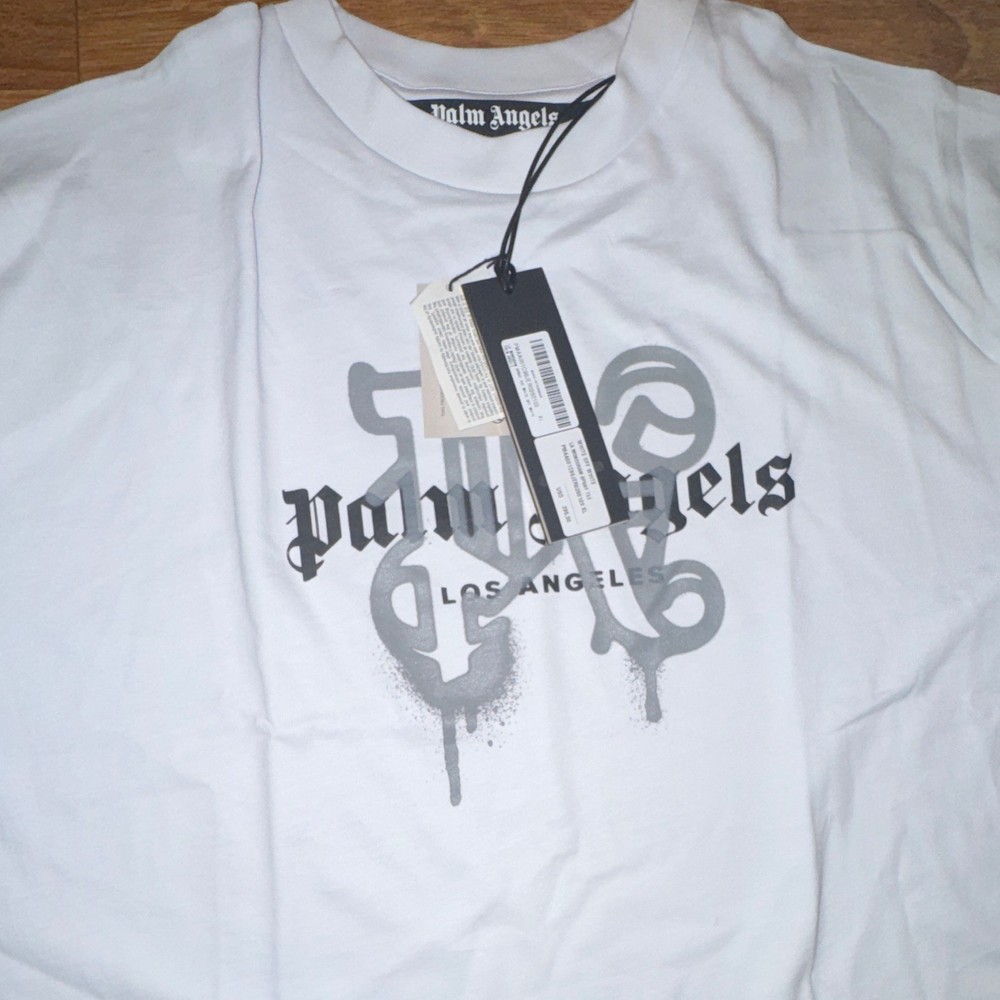 Palm Angels Men’s White Off LA Monogram T Shirt