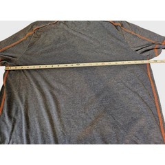 Carbon2cobalt T-Shirt Mens XL Gray Orange Contrast Stitch Organic Cotton Blend